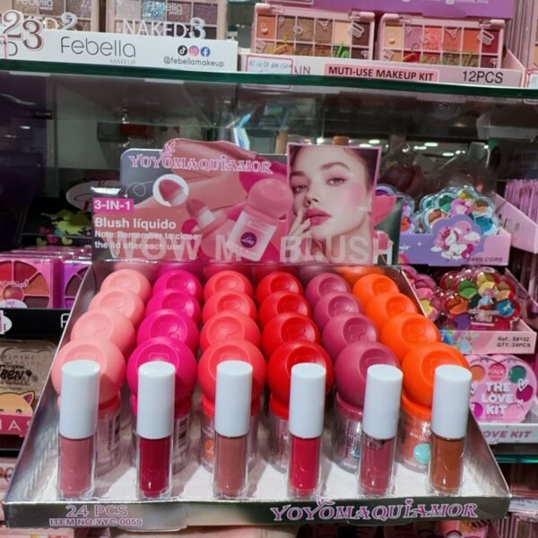 YYC0055 blush líquido yoyomaquiamor box/24pcs