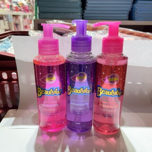 Sabonete Líquido Beautyloo morango, uva e Tutti Frutti