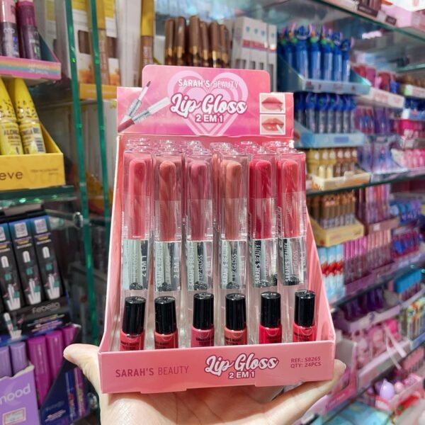 S8265- Lip Gloss 2 em 1 Sarah's beauty