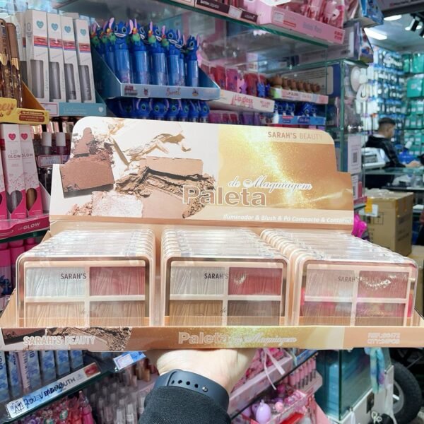 S6472- Paleta Iluminador, Blush, Pó compacto e contorno 4 em 1