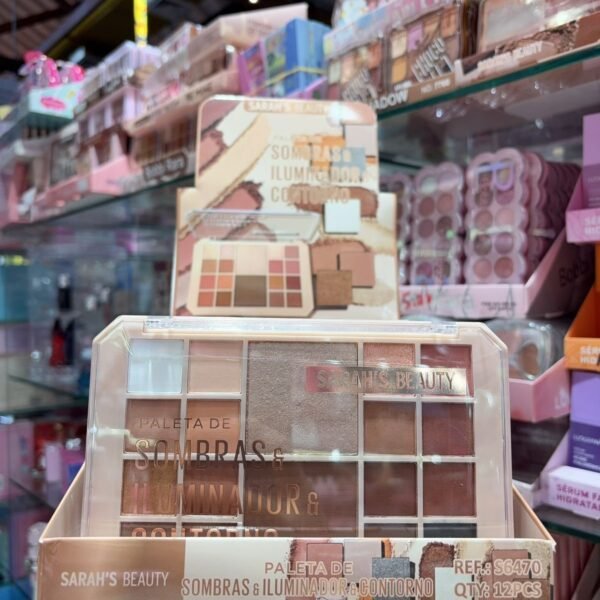 S6470- Paleta de sombras, iluminador e contorno/ 12pcs