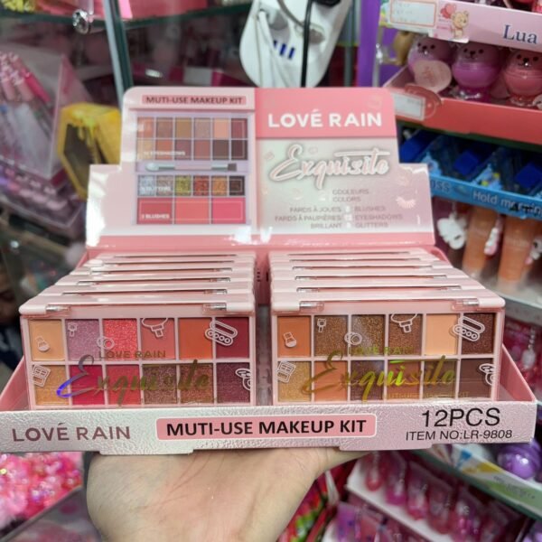 LR9808 Paleta de sombras e blush /12pcs