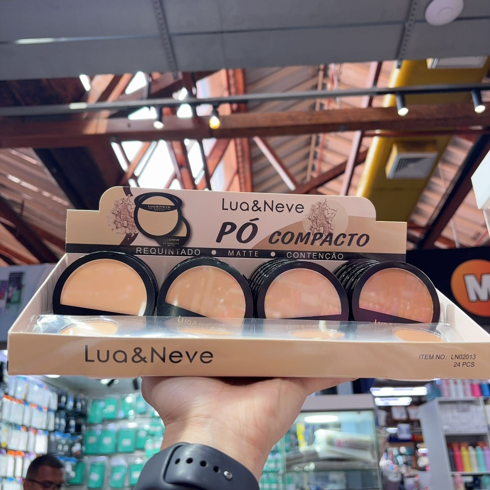 LN02013 pó compacto lua e neve box/24pcs