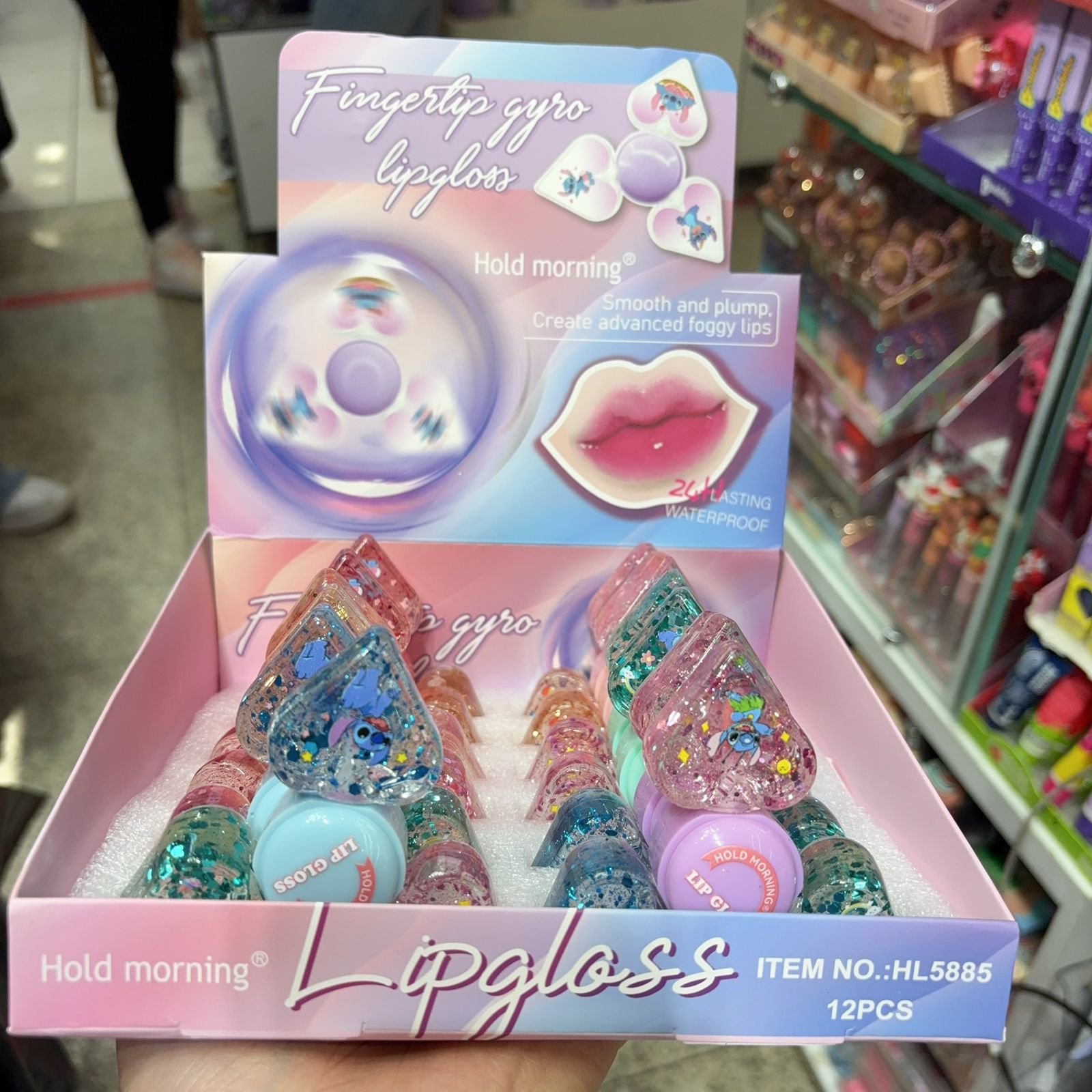 HL5885 Lipgloss Spiner box/12pcs