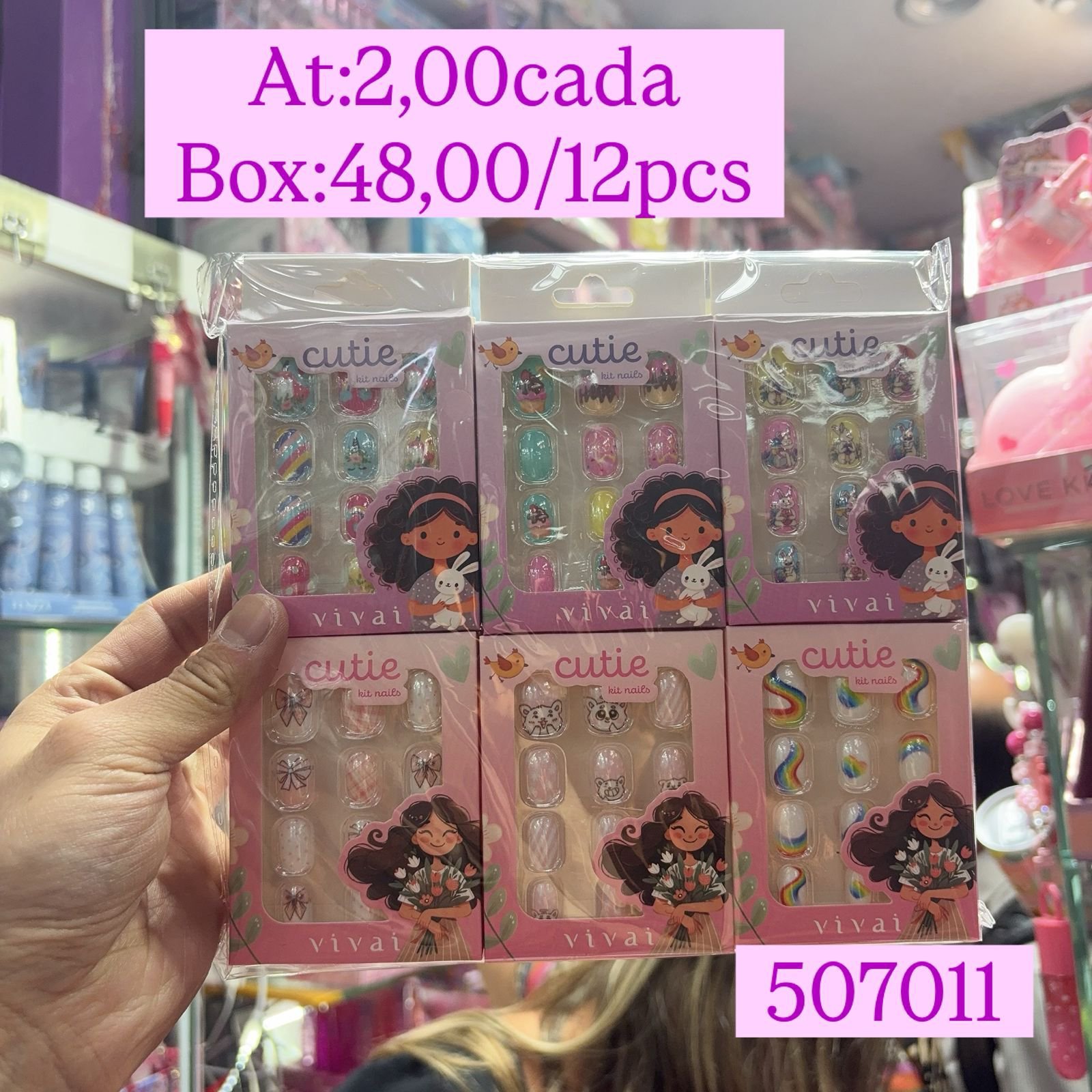 507011 kit unha vivaí box/48pcs