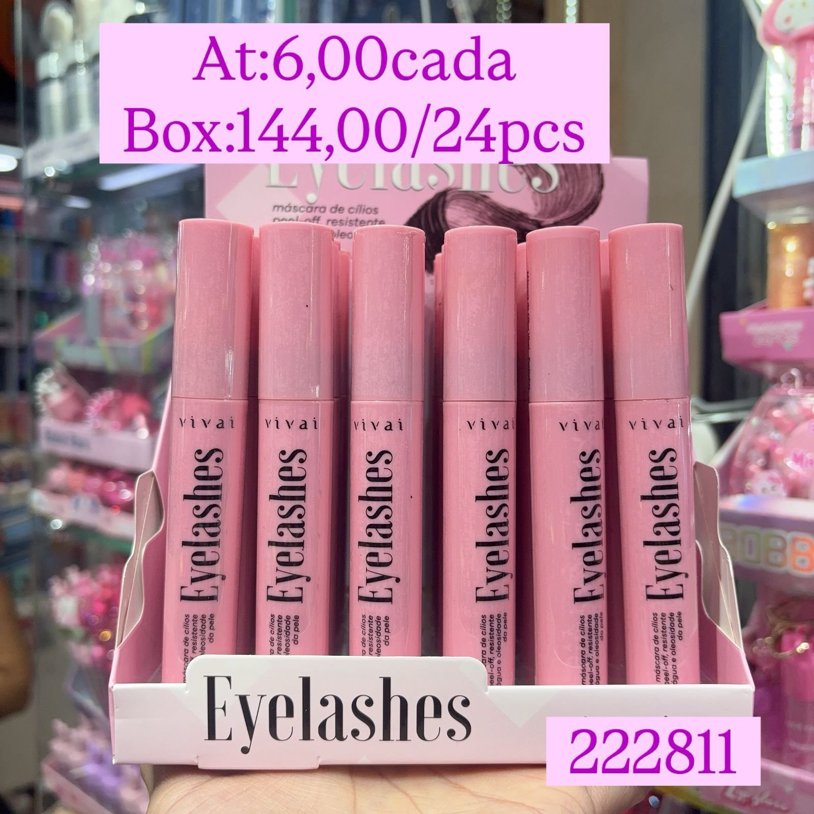 222811 máscara de cílios vivaí box/24pcs