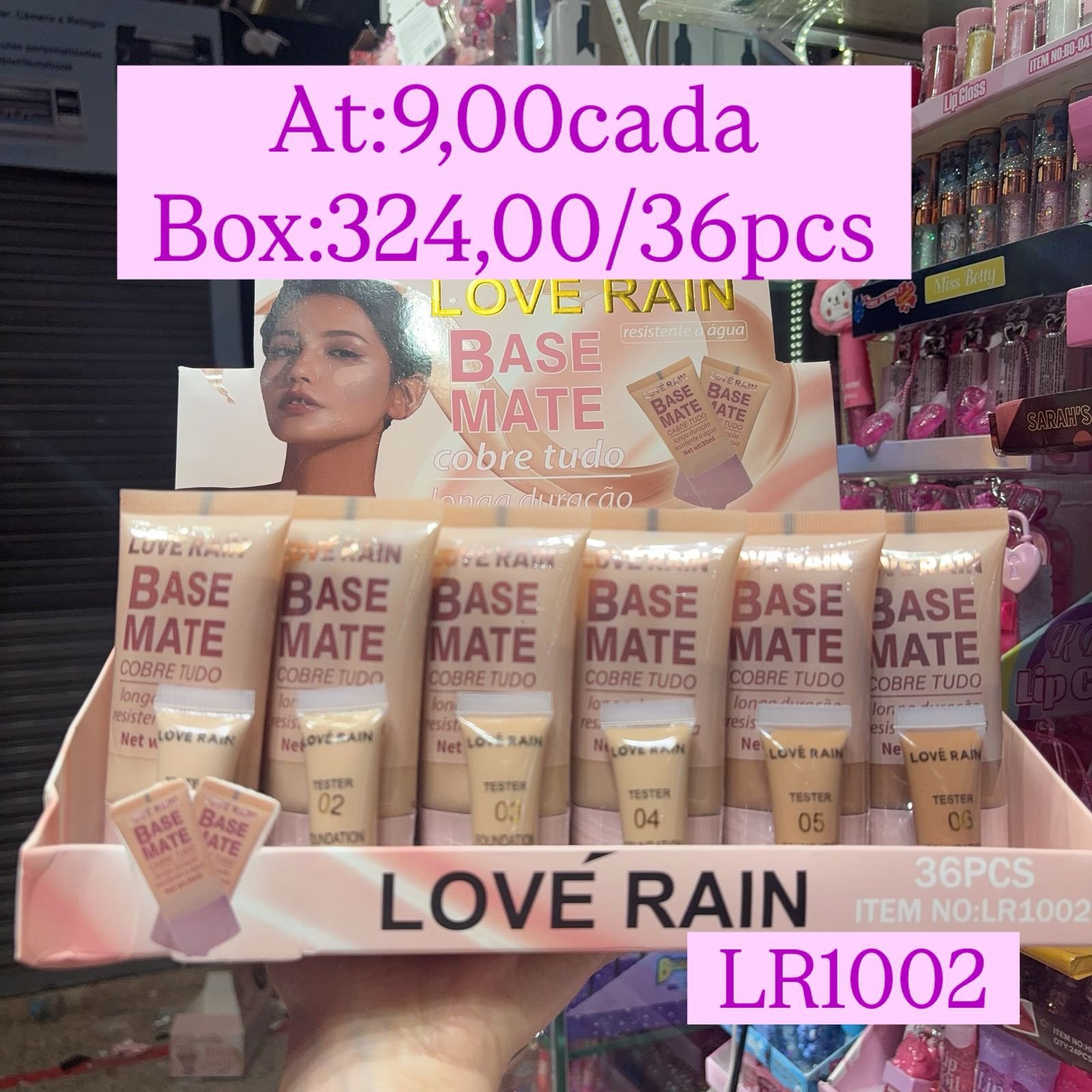 LR1002 base mate love Rain box/36pcs