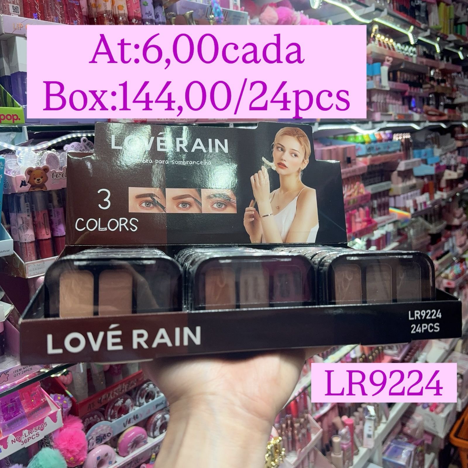 LR9224 paleta de sobrancelha box/24pcs