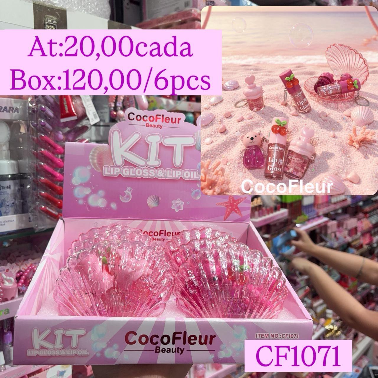 CF1071  kit Lip gloss cocofleur box/6pcs