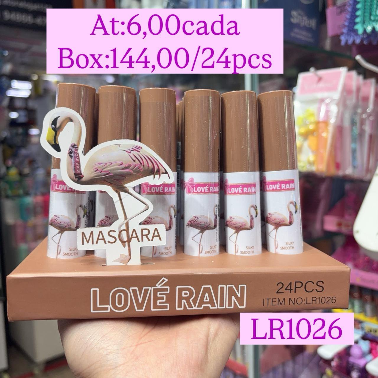 LR1026 máscara de cílios love Rain box/24pcs