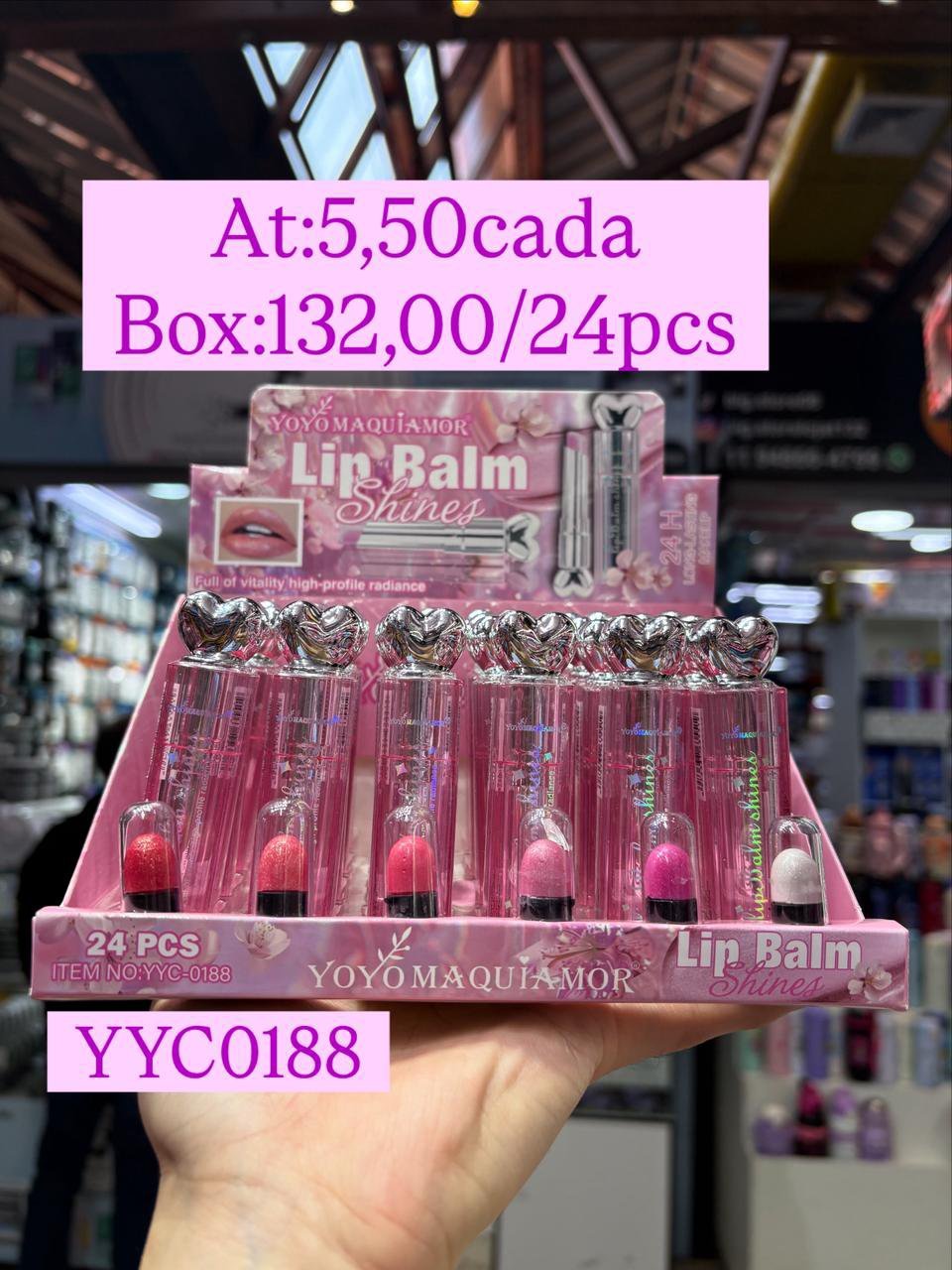 YYC0188 Lip Balm yoyomaquiamor box/24pcs