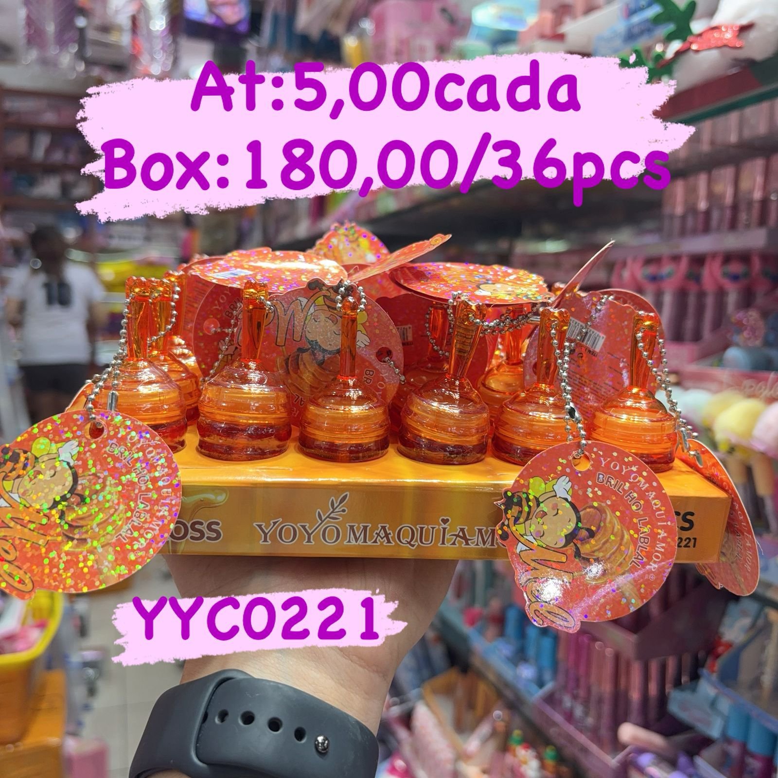 YYC0221 Lip Gloss mel yoyomaquiamor box/36pcs