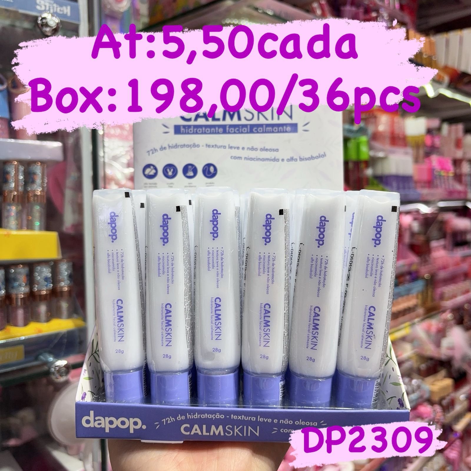 DP2309 hidratante facial calmante dapop box/36pcs