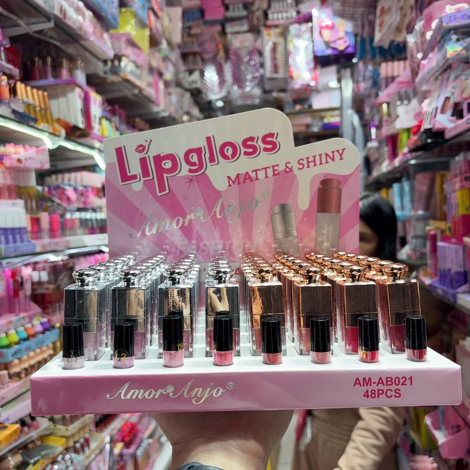 AMAB021 Lip Gloss amor e anjo box/48pcs