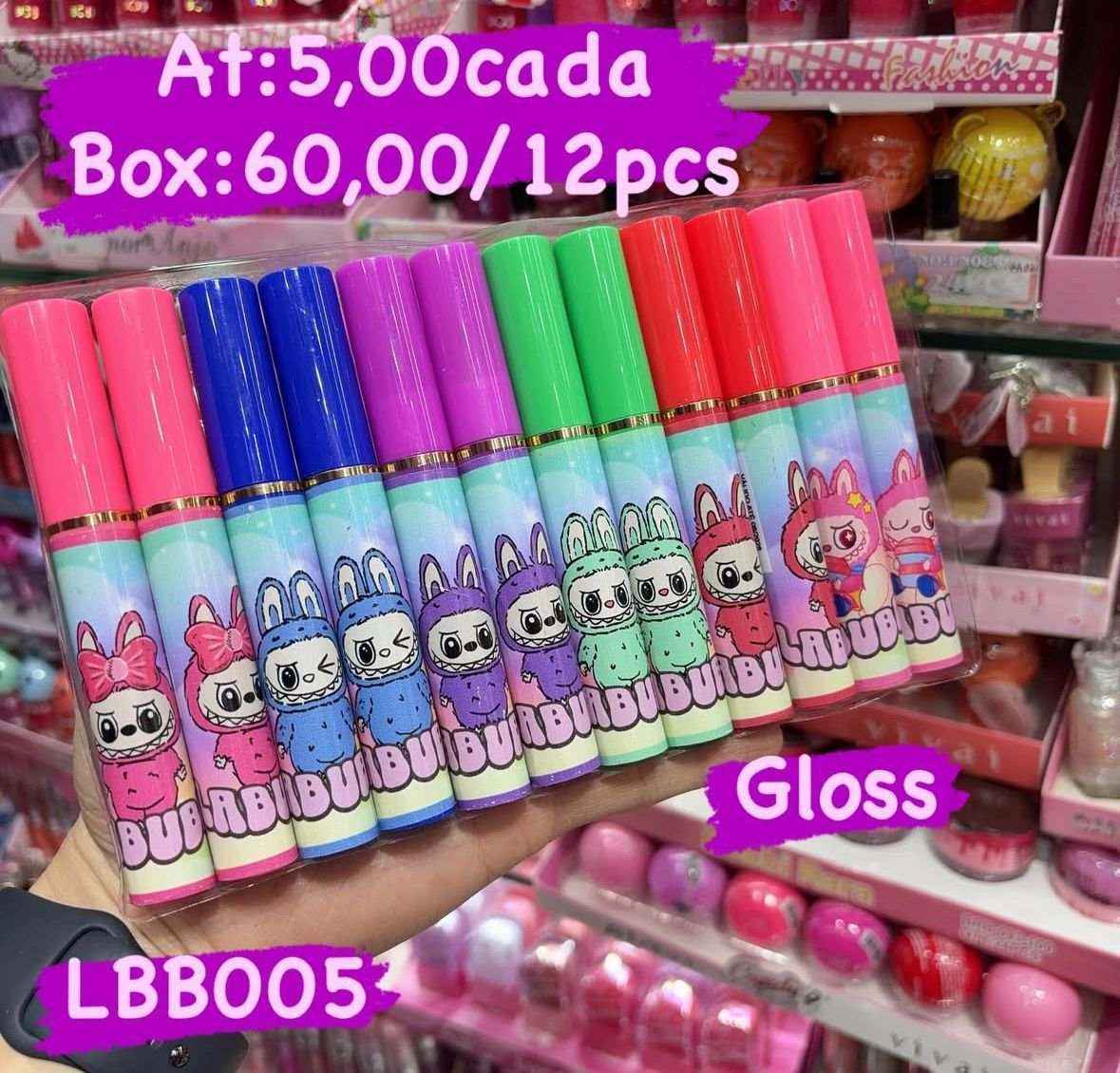 LBB005 Gloss labubu box/12pcs