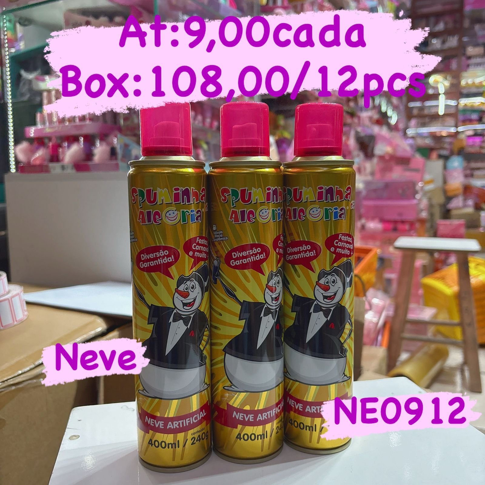 NE0912 neve espuma alegria box/12pcs