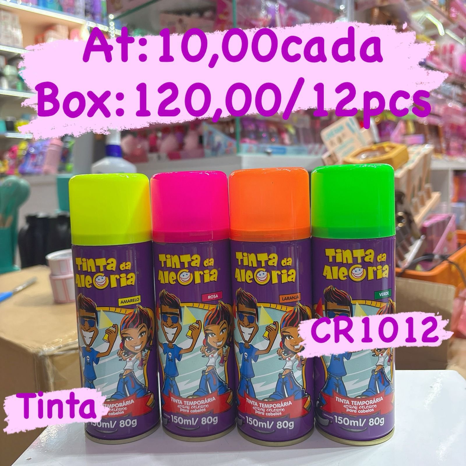 CR1012 tinta da alegria box/12pcs