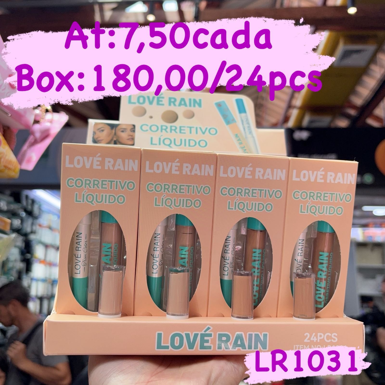 LR1031 corretivo love Rain box/24pcs