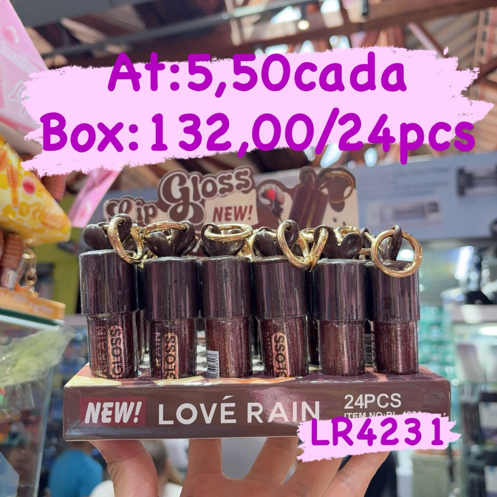 LR4231 Lip Gloss chocolate box/24pcs