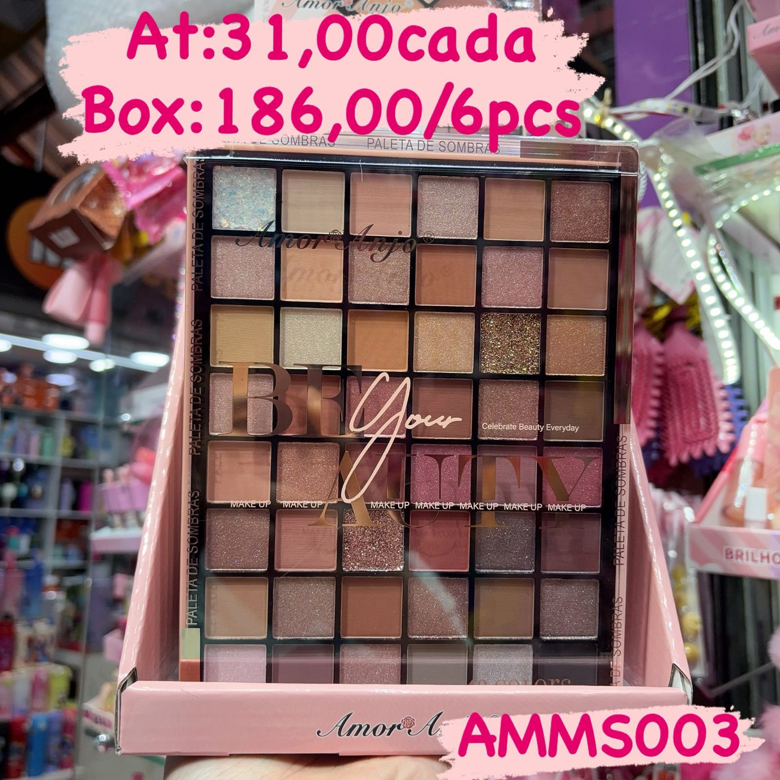 AMMS003 Paleta de Sombra amor_anjo box/6 pcs