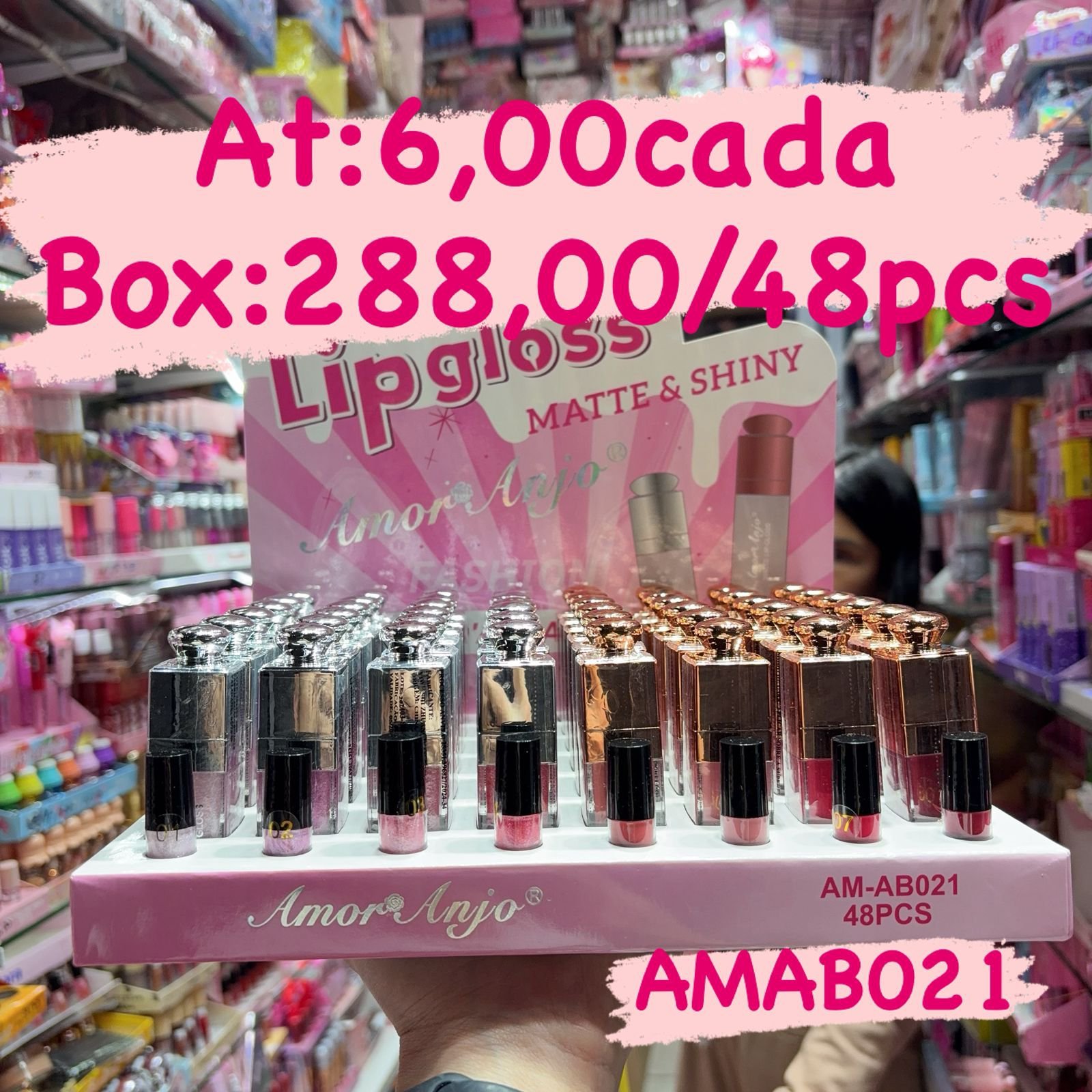 AMAB021 Lip Gloss amor_anjo box/48 pcs
