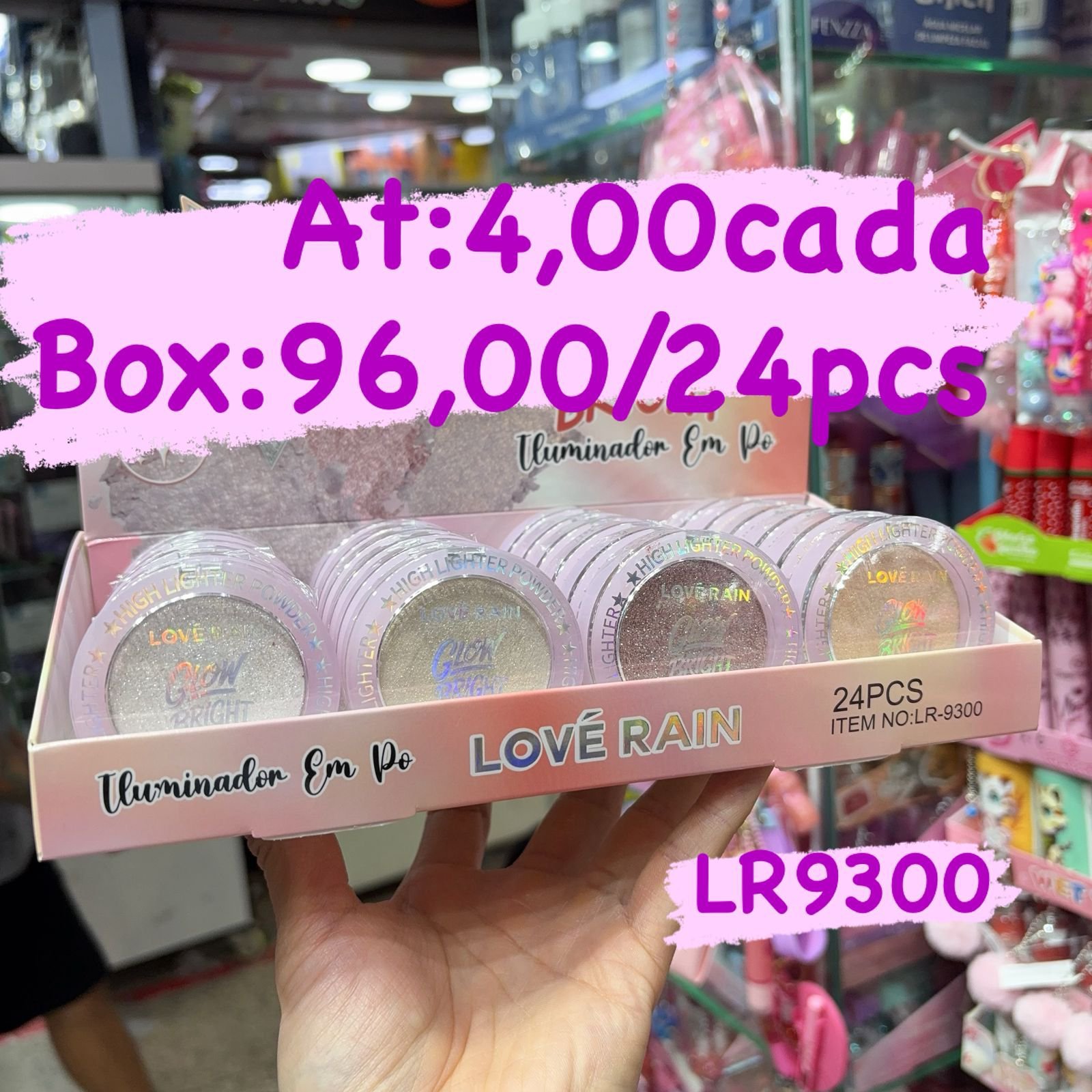 LR9300 iluminador em pó box/24pcs