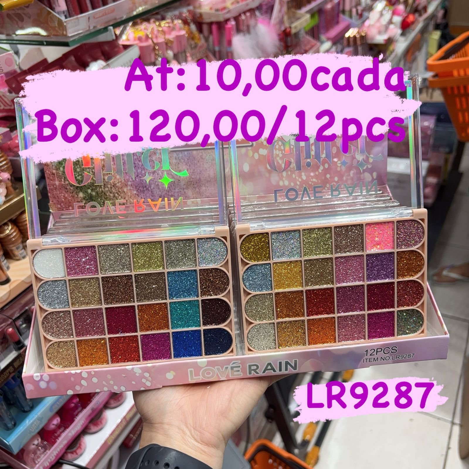 LR9287 sombra gliter box/12pcs