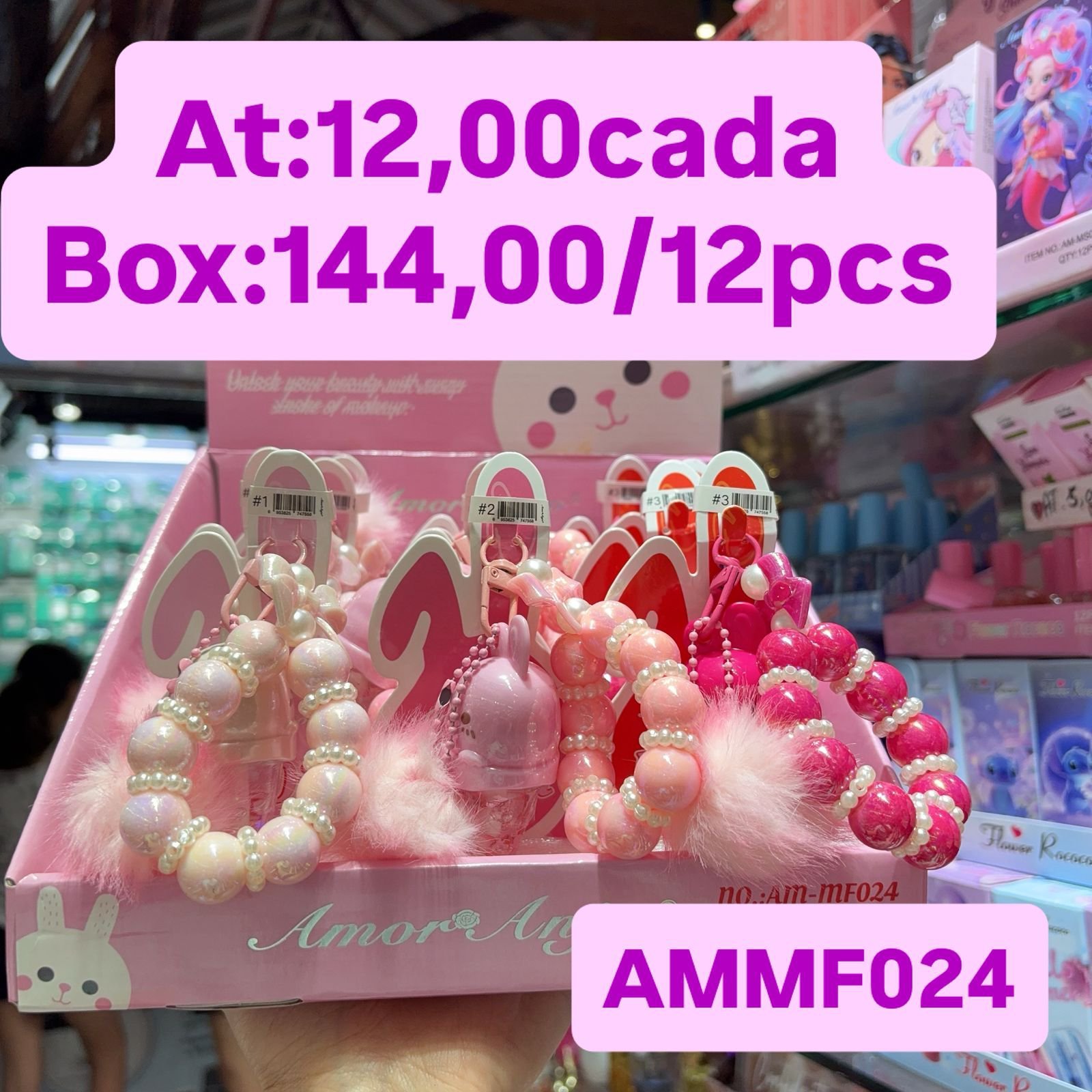 AMMF024 Lip Gloss amor e anjo box/12pcs