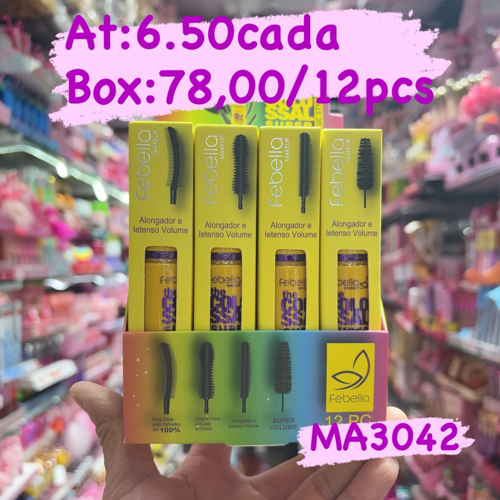 MA3042 máscara de cílios Febella box/12pcs