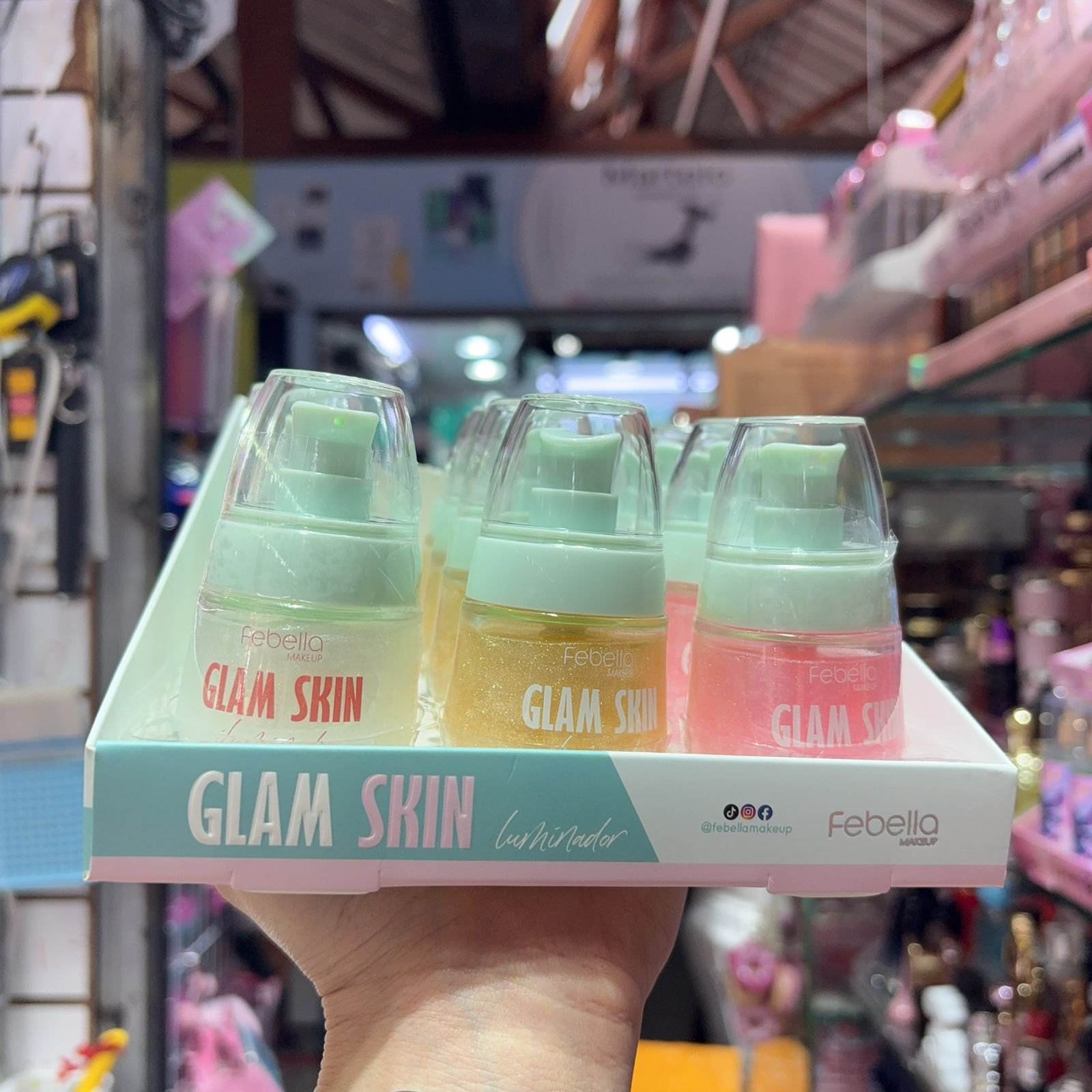 Glam skin iluminador corporal Febella box/12pcs