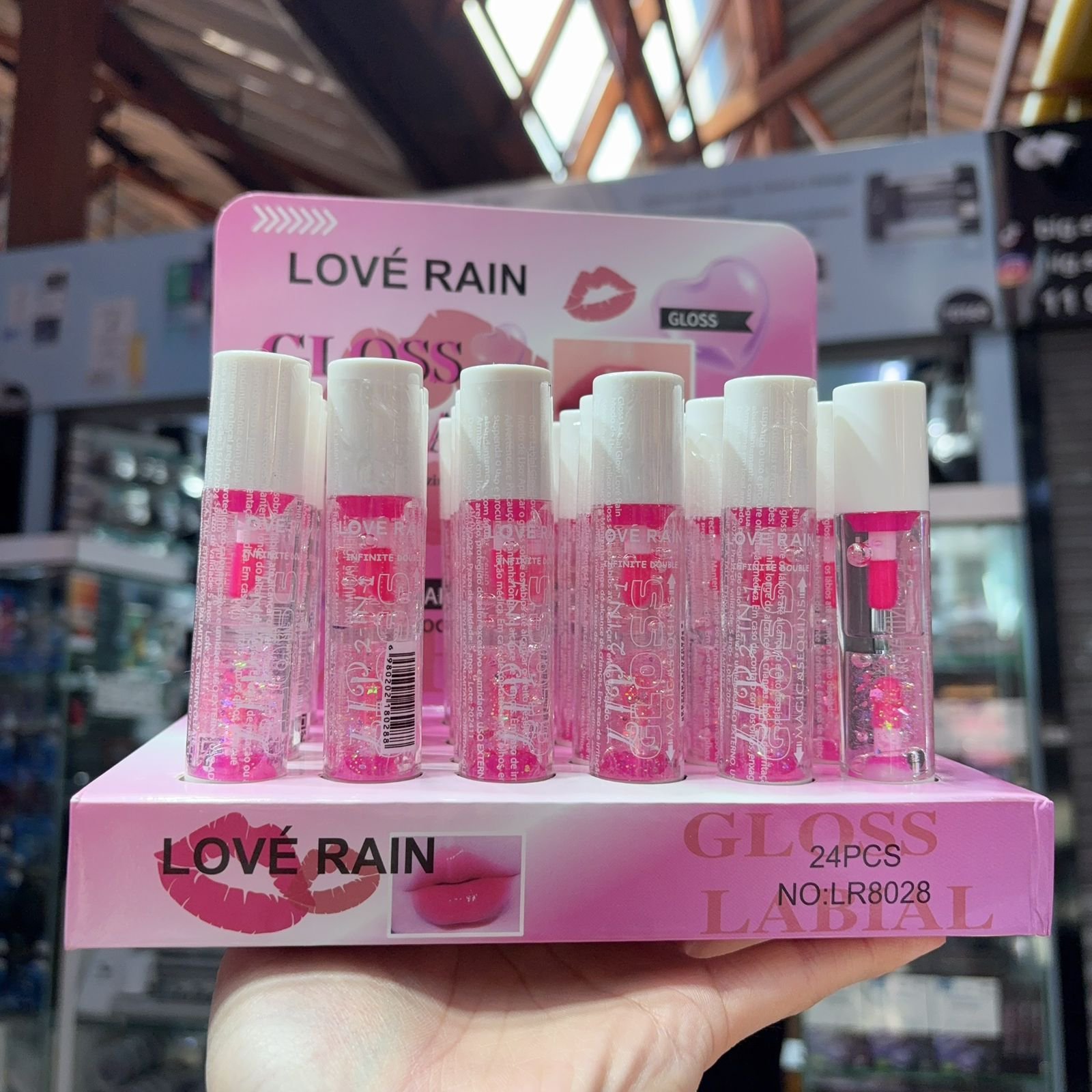 LR8028 Lip glos love Rain box/24pcs