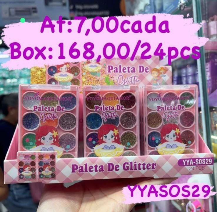 YYASOS29 paleta glitter box/24pcs