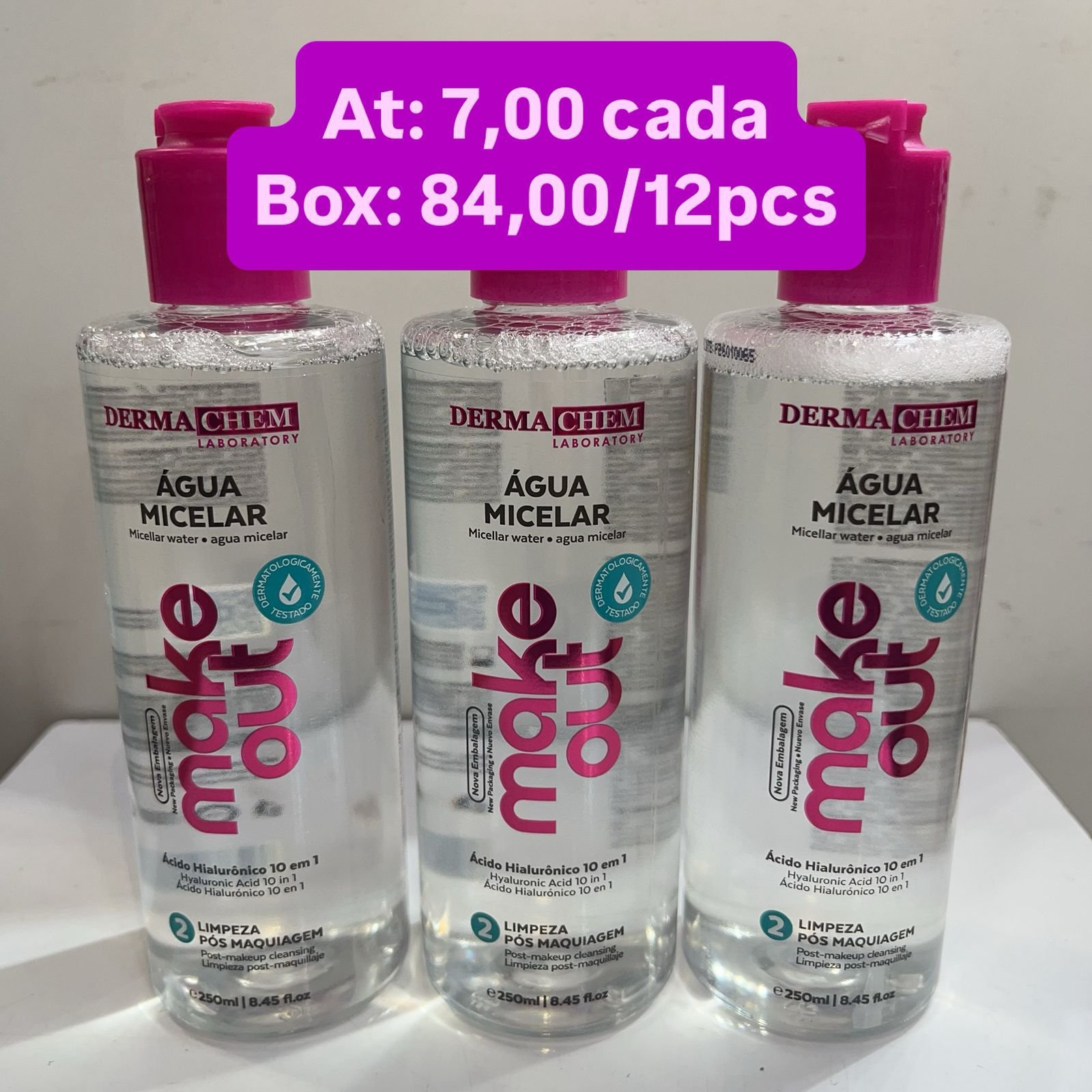 água micelar dermachen box/12pcs