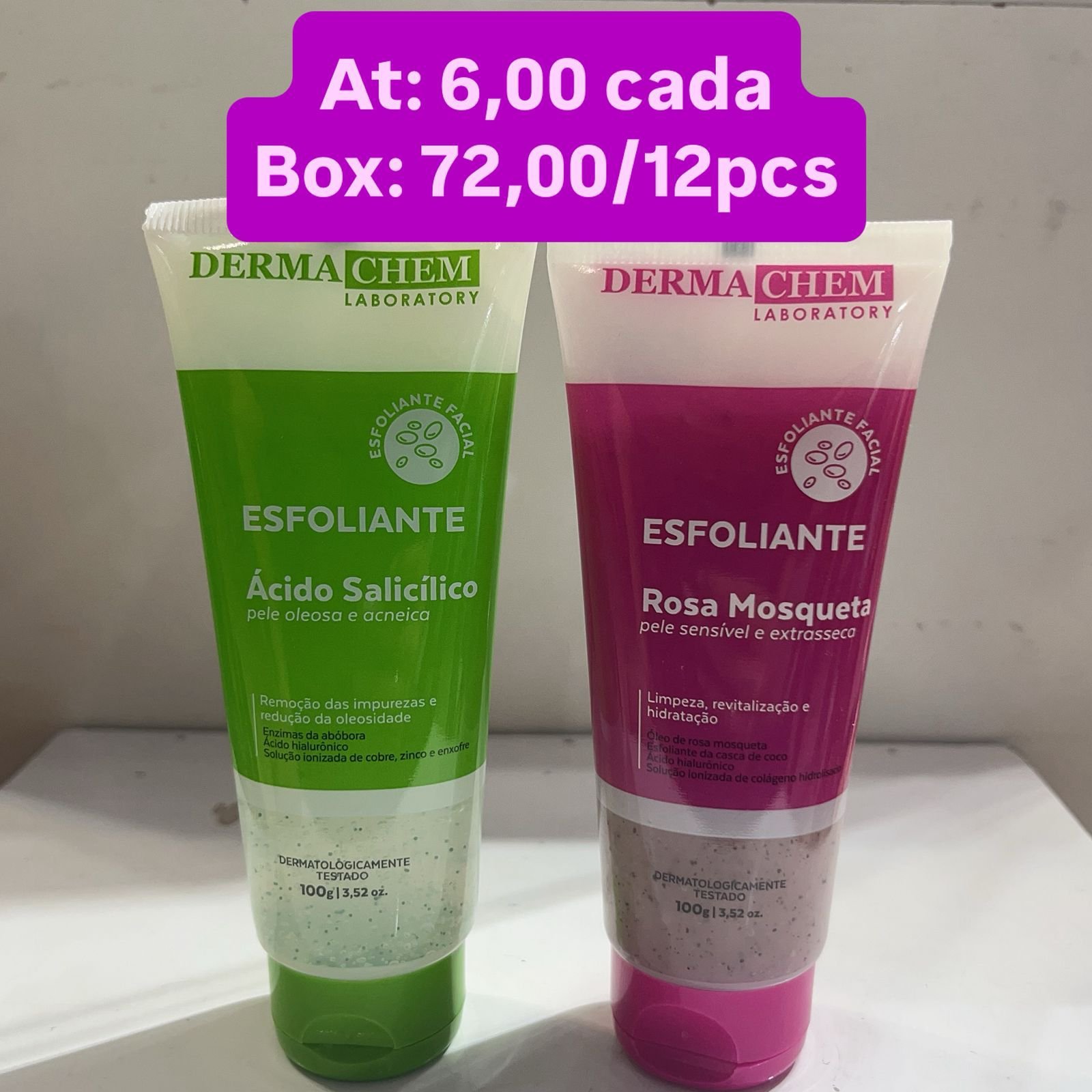 esfoliante facial dermachen box/12 pcs