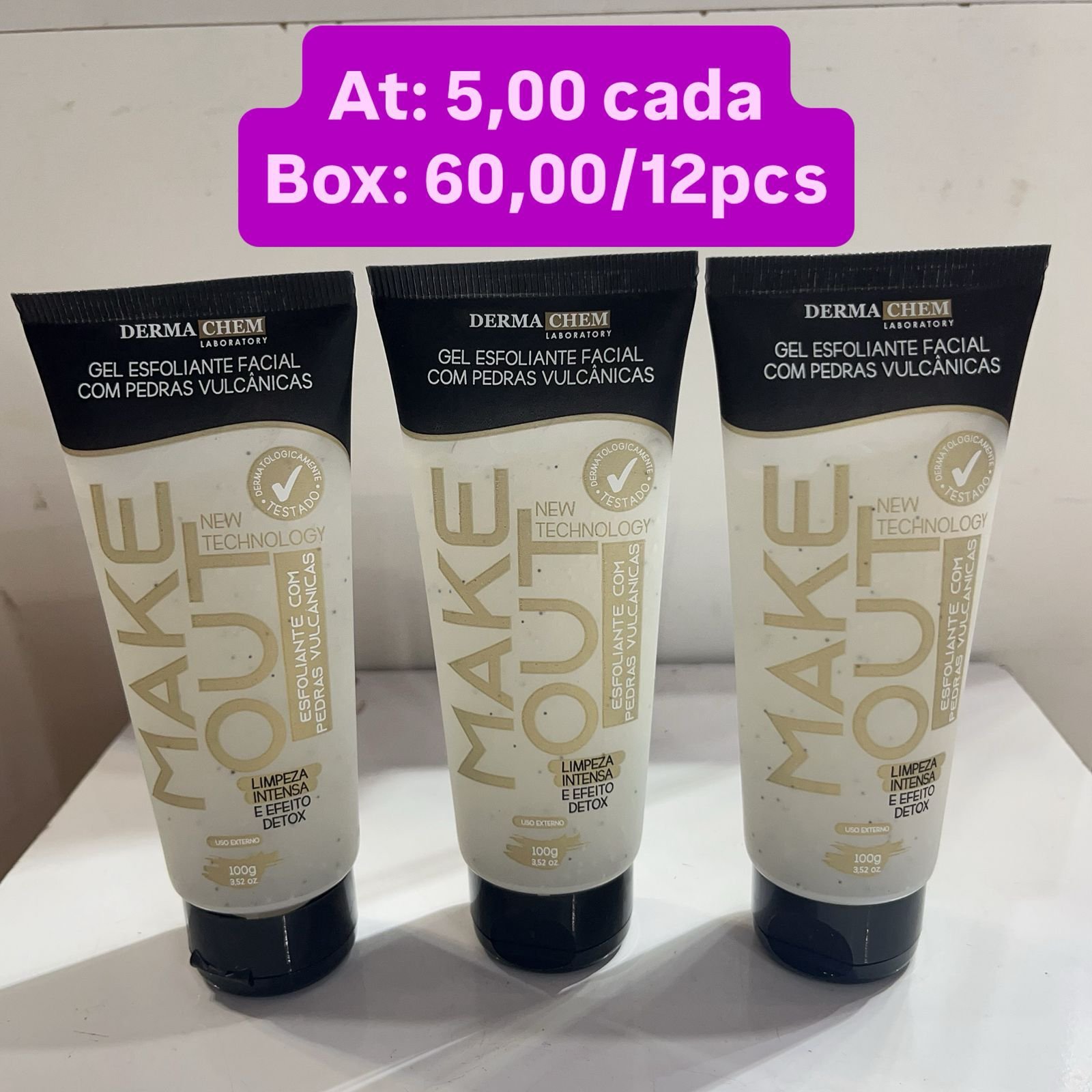 Gel esfoliante facial dermachen box/12pcs