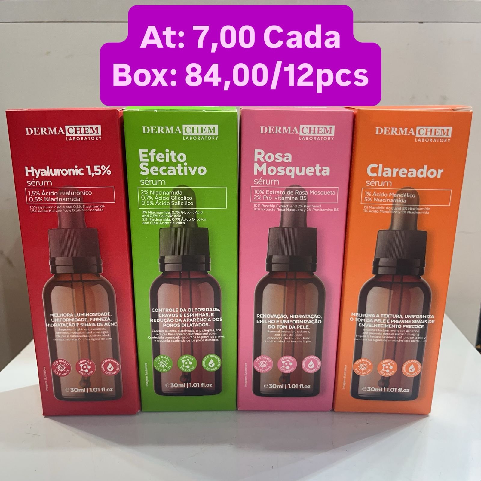 serúm facial dermachen box/12pcs