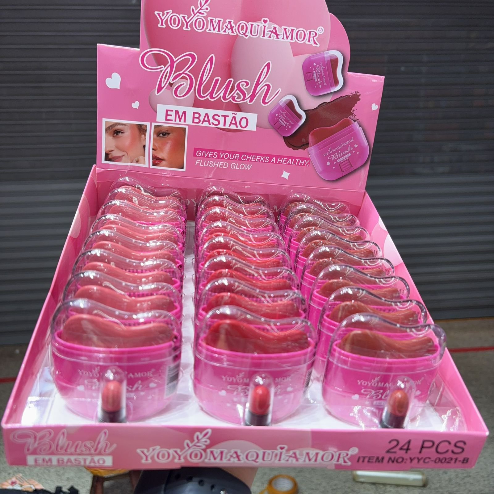 YYC-0021-B blush em bastão box/24pcs