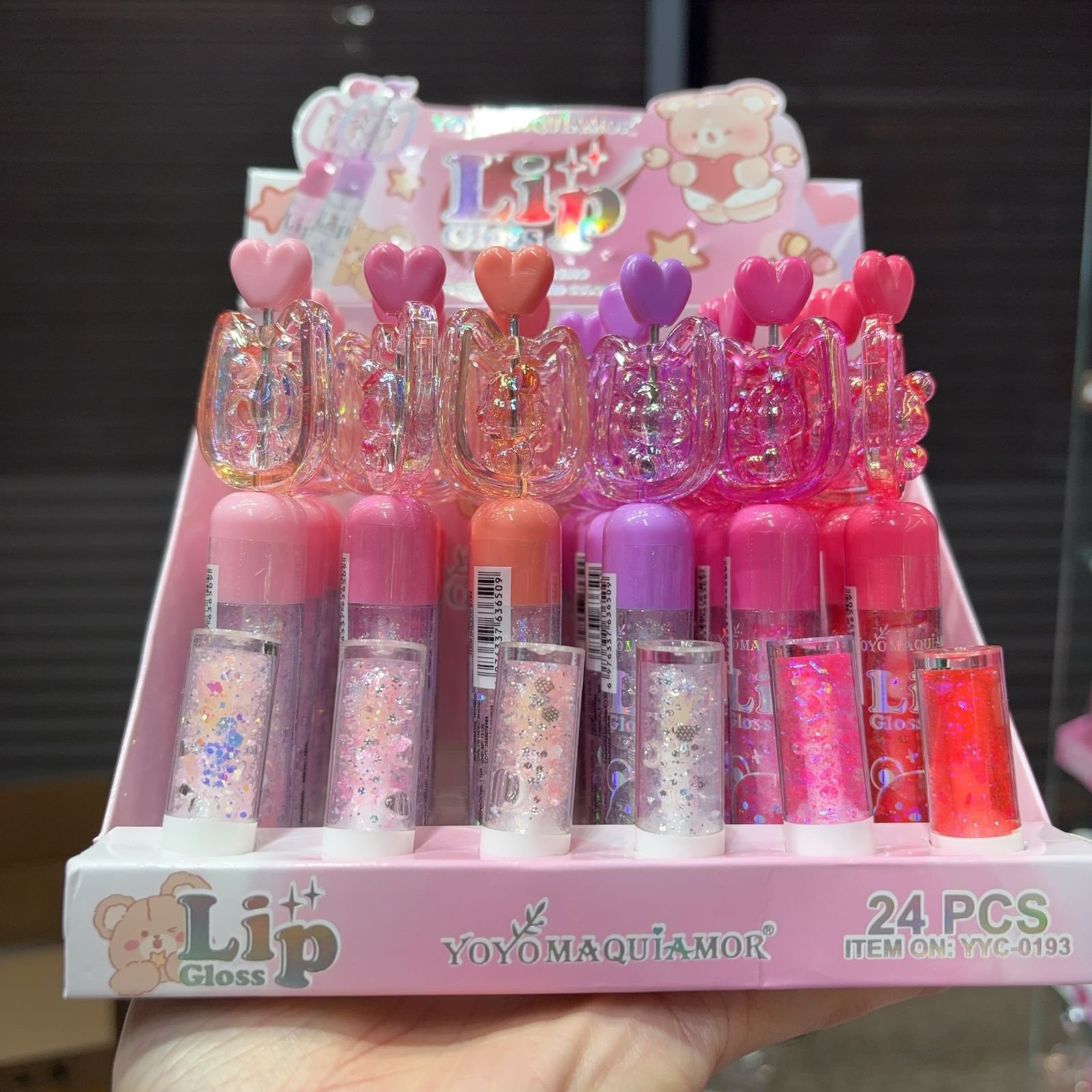 YYC-0193 Lip Gloss yoyomaquiamor box/24pcs