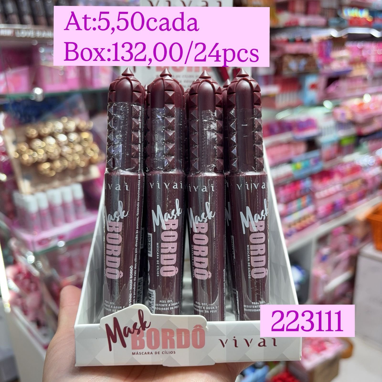 223111 máscara de cílios vivaí box/24pcs