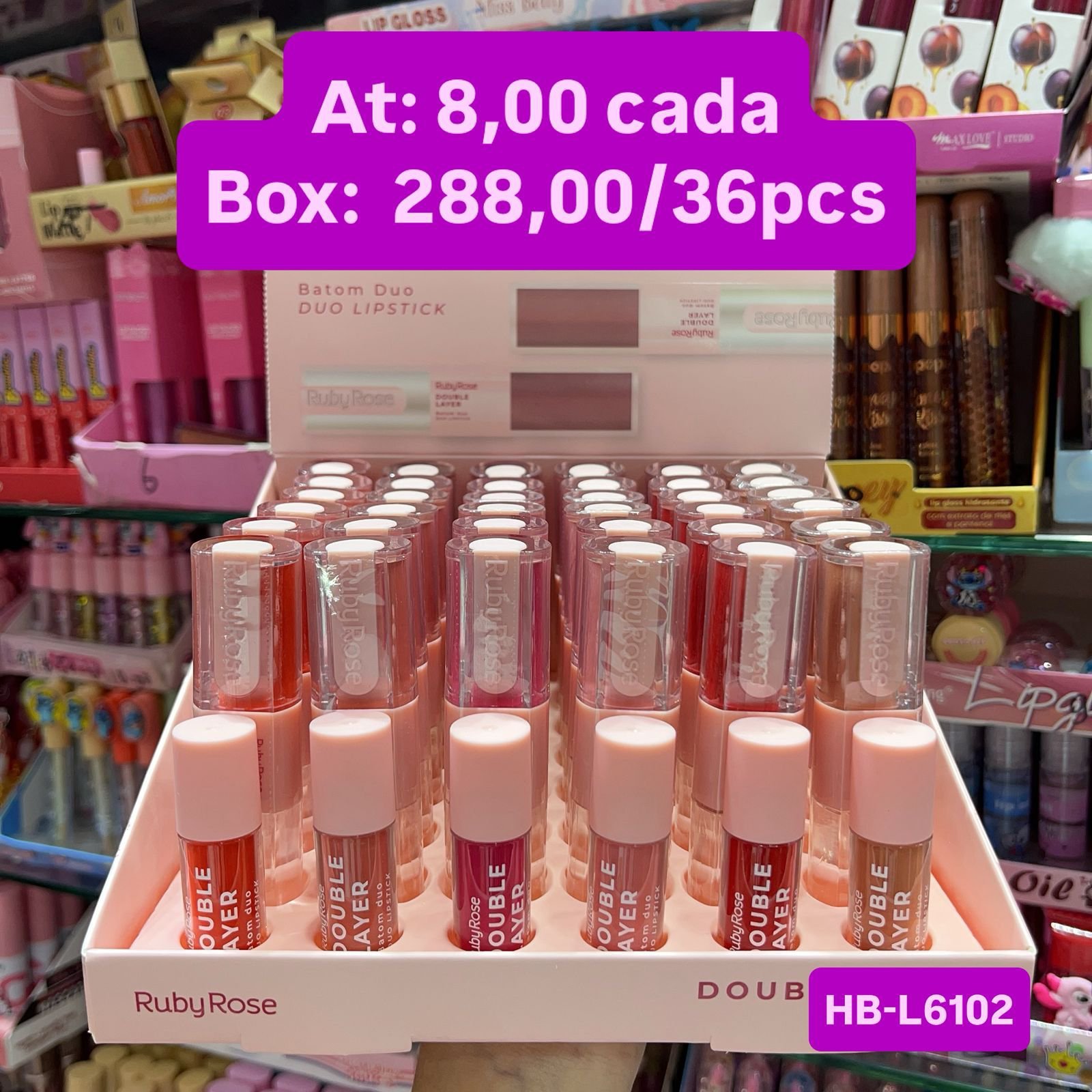 HBL6102 Batom Duo Ruby rose box/36pcs