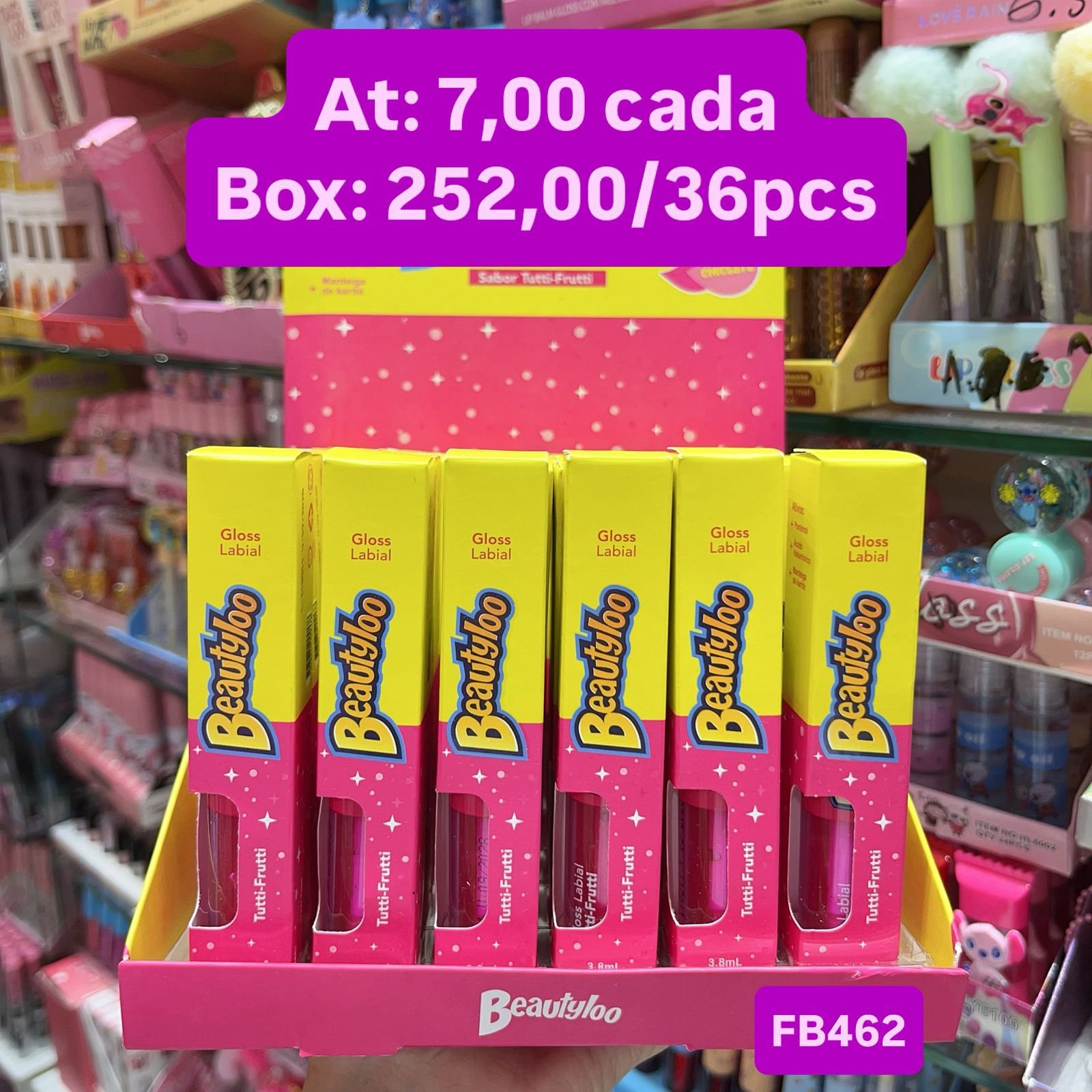 FB462 Gloss Tutti Fruti beautyloo box/36pcs