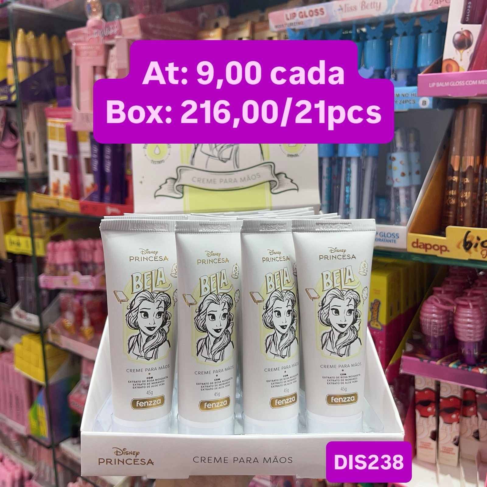DIS238 creme para mãos fenzza box/21pcs