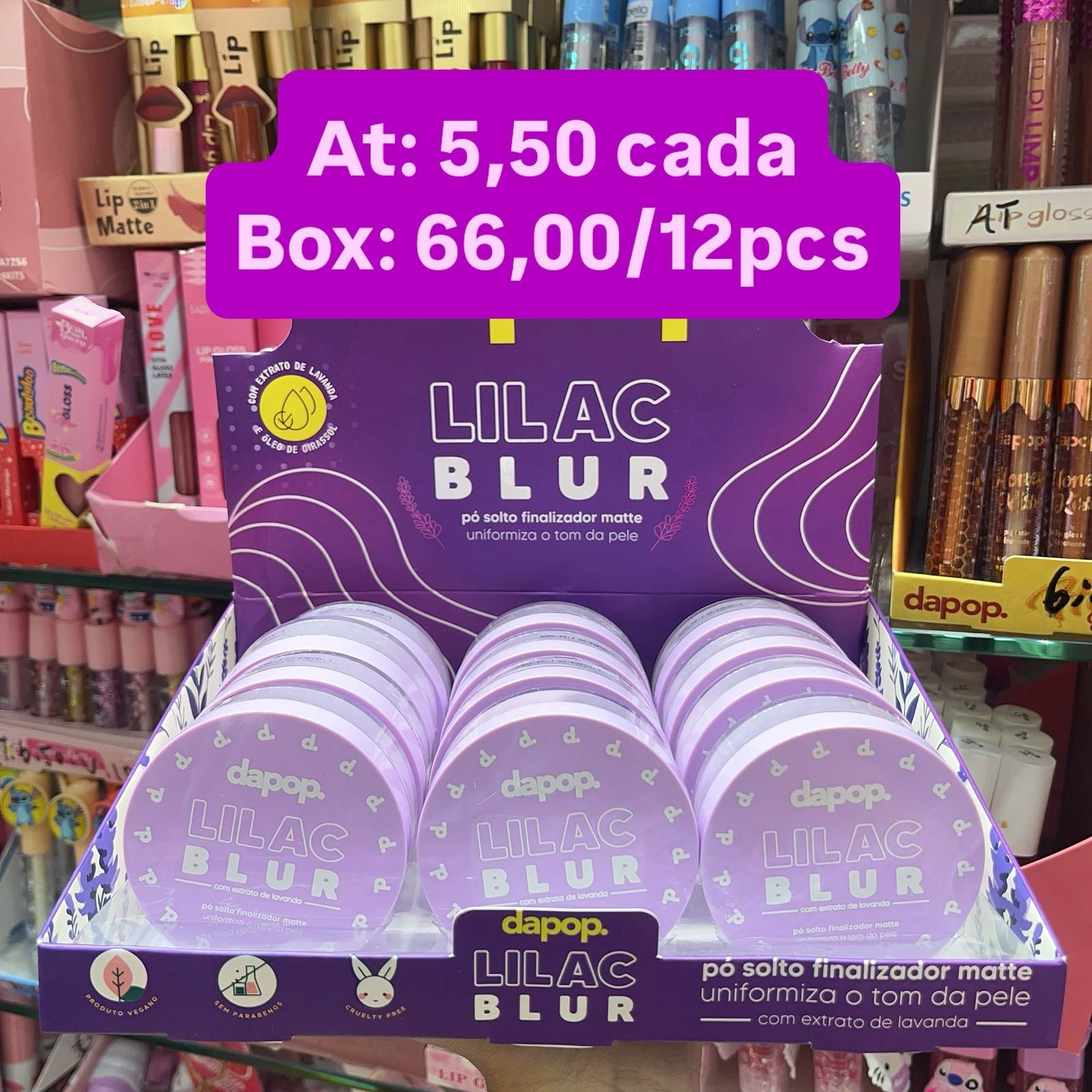 DP2381 pó solto finalizador Lilac Blur Dapop box/12pcs