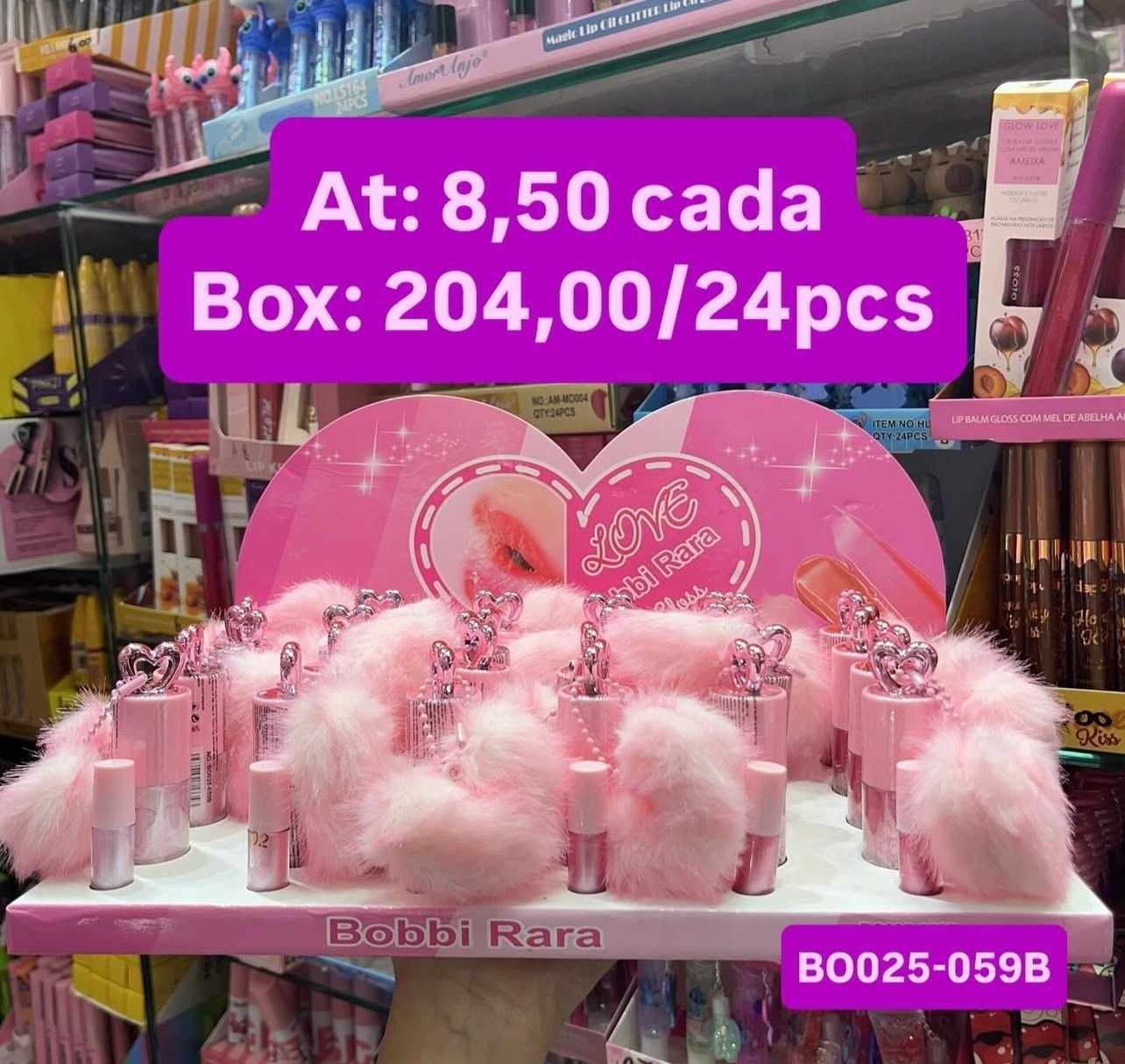 BO025-059B lip gloss Bobbi Rara pompom