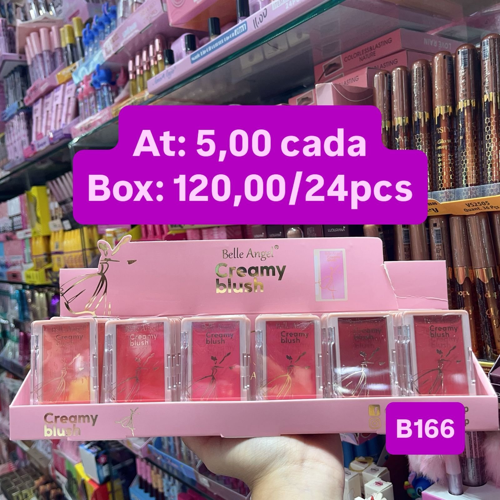 B166 blush cremoso Belle angel box/24pcs