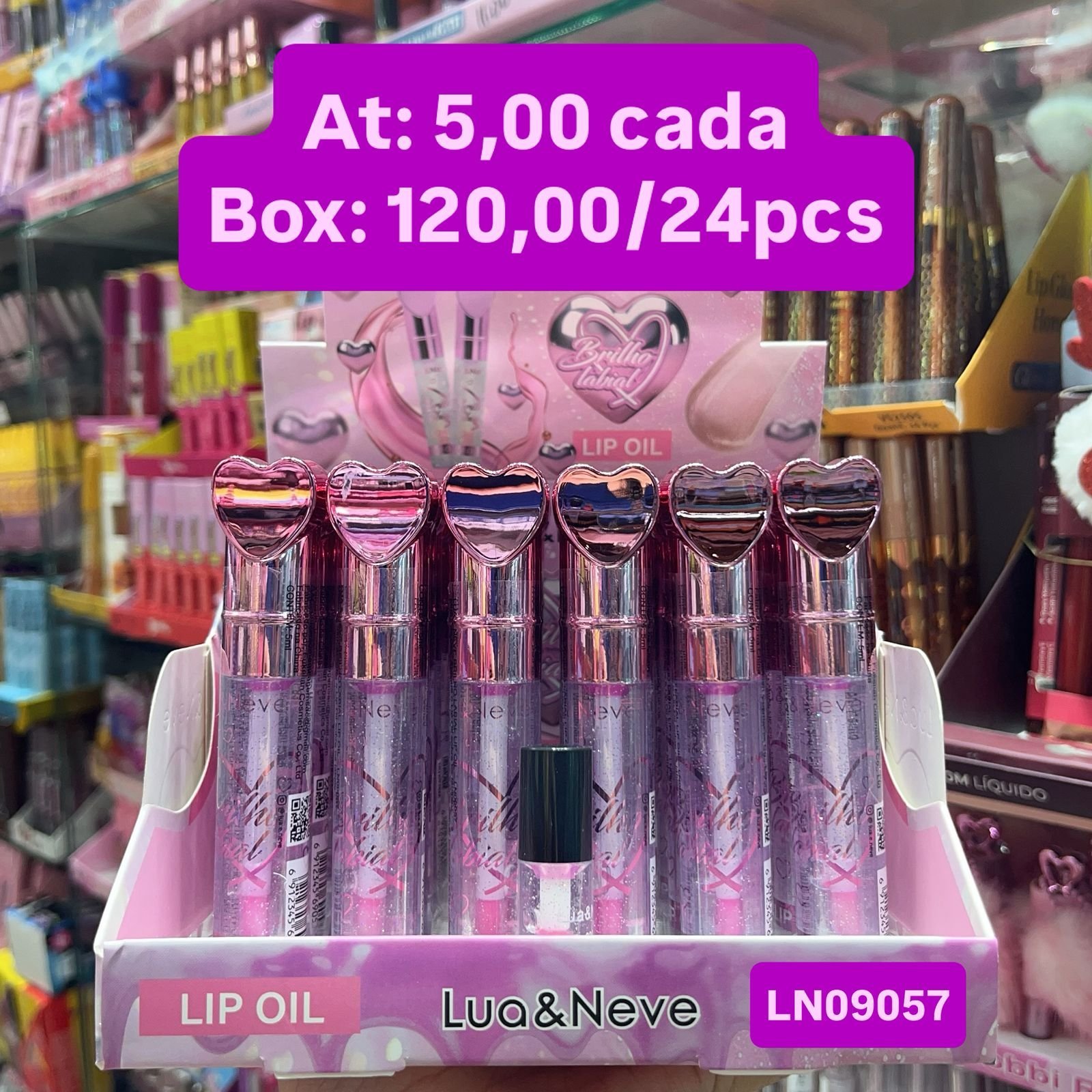 LN09057 Lip oil lua e neve box/24pcs