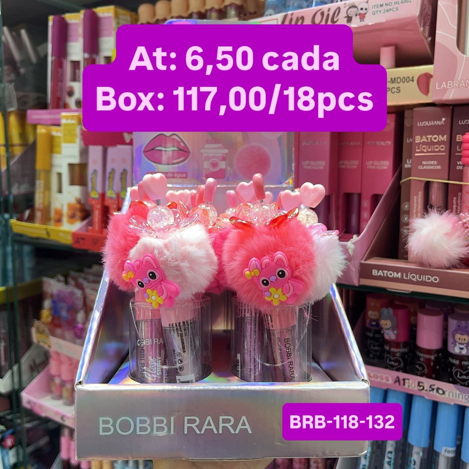 BRB-118-132 gloss Bobbi Rara box/18pcs