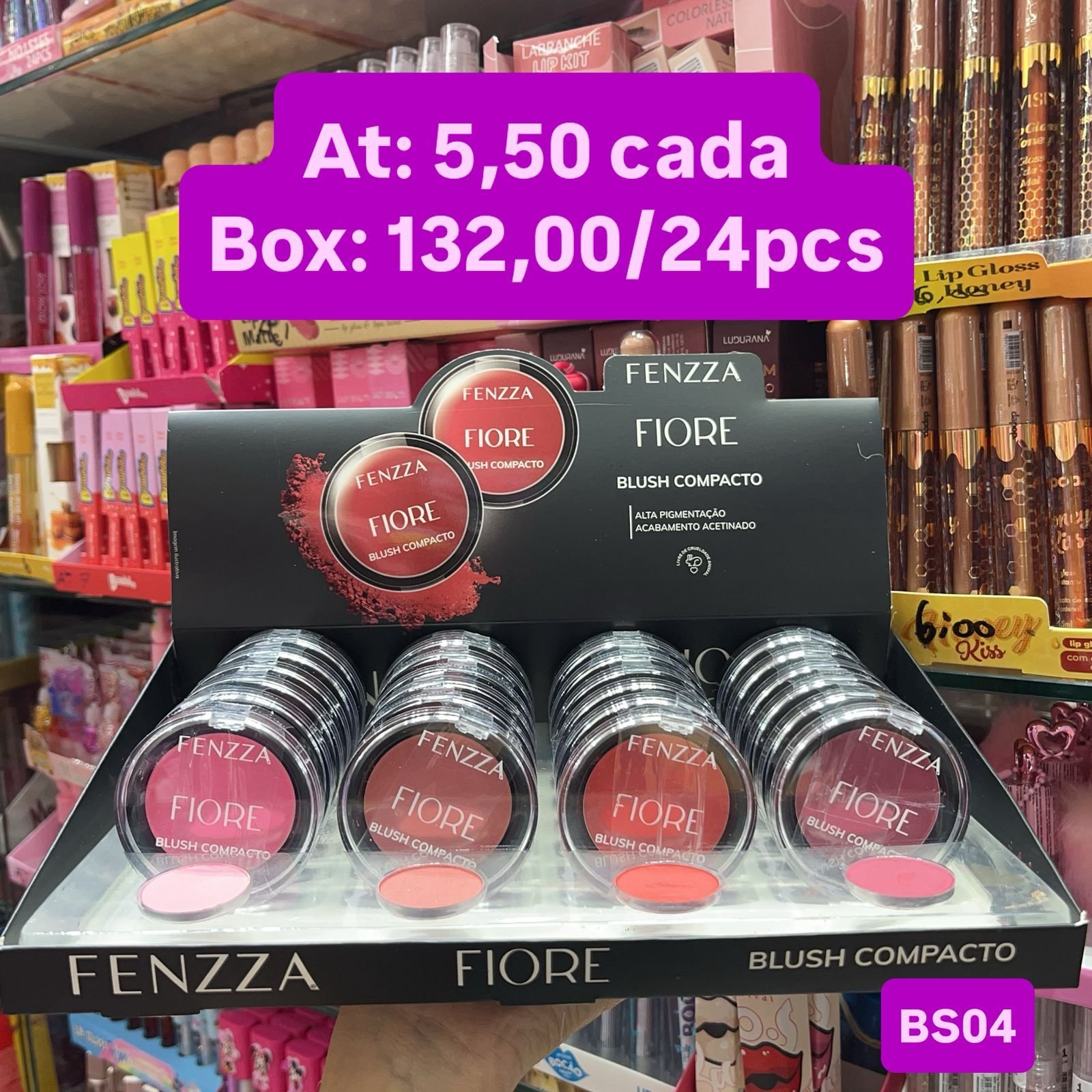 BS04 blush compacto fenzza box/24pcs
