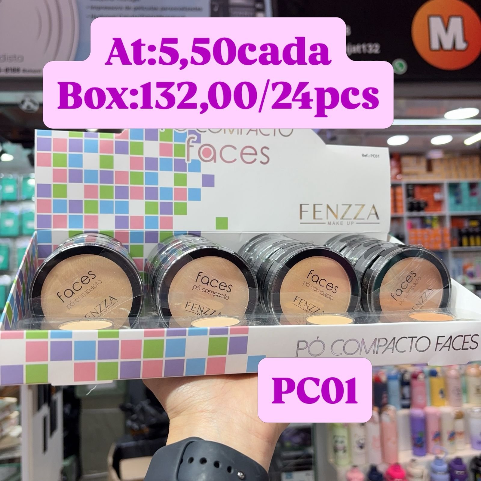 PC01 pó compacto fenzza box/24pcs