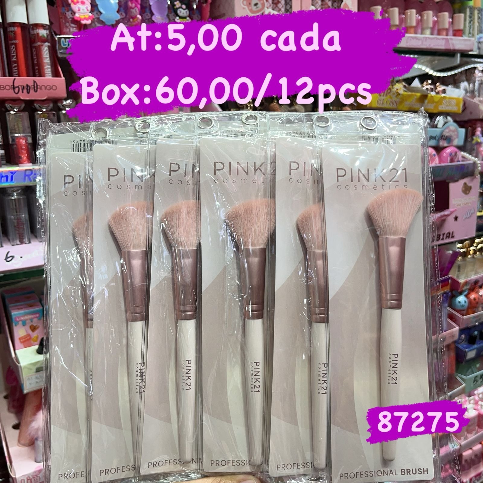 87275 pincel para blush box/12pcs